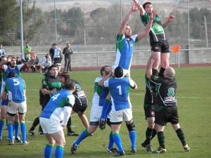 Un partido del Rivas Club Rugby en la liga federada (Foto cortesía del club)