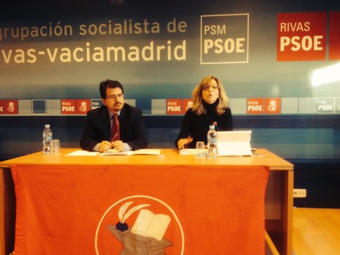 Guillermo Magadán y Carmen Pérez durante la rueda de prensa (Foto Rivas Actual)