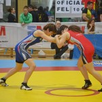 Mercedes de Lucas (derecha) durante uno de los combates (Foto cortesía del club)