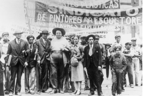 Rivera y Frida Sindicato de pintores.